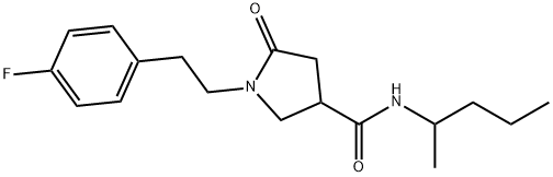 1-[2-(4-fluorophenyl)ethyl]-5-oxo-N-pentan-2-ylpyrrolidine-3-carboxamide Struktur