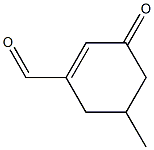 1-Cyclohexene-1-carboxaldehyde, 5-methyl-3-oxo- Struktur