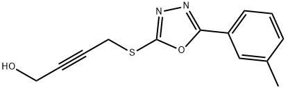 4-{[5-(3-methylphenyl)-1,3,4-oxadiazol-2-yl]sulfanyl}but-2-yn-1-ol Structure