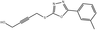 4-{[5-(3-methylphenyl)-1,3,4-oxadiazol-2-yl]sulfanyl}but-2-yn-1-ol Struktur