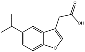 (5-Isopropyl-1-benzofuran-3-yl)acetic acid Structure