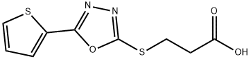 3-((5-(噻吩-2-基)-1,3,4-噁二唑-2-基)硫代)丙酸 结构式