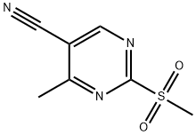 5-Pyrimidinecarbonitrile, 4-methyl-2-(methylsulfonyl)- 结构式