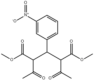 Pentanedioic acid, 2,4-diacetyl-3-(3-nitrophenyl)-, dimethyl ester Struktur