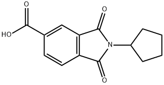 2-环戊基-1,3-二氧代-2,3-二氢-1H-异吲哚-5-羧酸 结构式