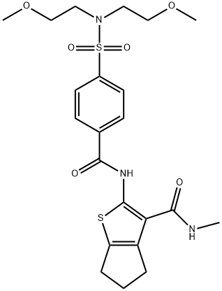 893101-22-9 2-[[4-[bis(2-methoxyethyl)sulfamoyl]benzoyl]amino]-N-methyl-5,6-dihydro-4H-cyclopenta[b]thiophene-3-carboxamide