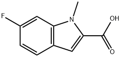 6-フルオロ-1-メチル-1H-インドール-2-カルボン酸 化学構造式