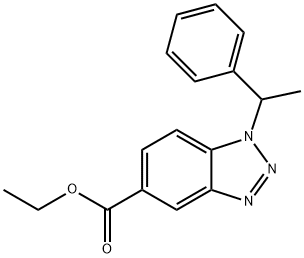 ethyl 1-(1-phenylethyl)-1H-1,2,3-benzotriazole-5-carboxylate Structure