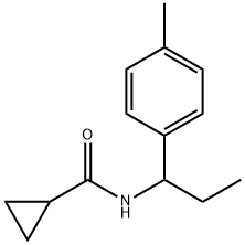 N-[1-(4-methylphenyl)propyl]cyclopropanecarboxamide Struktur