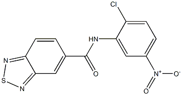 N-(2-chloro-5-nitrophenyl)-2,1,3-benzothiadiazole-5-carboxamide,895075-60-2,结构式