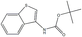 苯并[B]噻吩-3-基氨基甲酸叔丁酯, 89564-05-6, 结构式