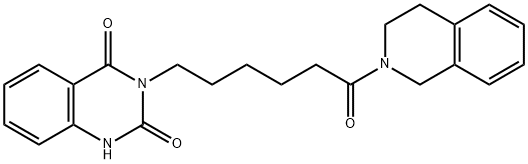 3-(6-(3,4-dihydroisoquinolin-2(1H)-yl)-6-oxohexyl)quinazoline-2,4(1H,3H)-dione 结构式