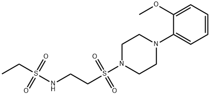 N-[2-[4-(2-methoxyphenyl)piperazin-1-yl]sulfonylethyl]ethanesulfonamide 结构式