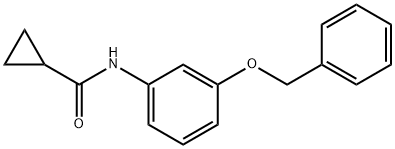 N-(3-phenylmethoxyphenyl)cyclopropanecarboxamide,898091-28-6,结构式