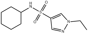 N-cyclohexyl-1-ethylpyrazole-4-sulfonamide Structure