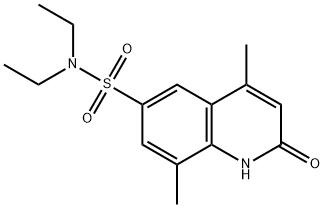 4,8-Dimethyl-2-oxo-1,2-dihydro-quinoline-6-sulfonic acid diethylamide Structure