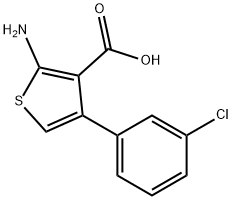 2-AMINO-4-(3-CHLOROPHENYL)THIOPHENE-3-CARBOXYLIC ACID Struktur