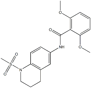 2,6-dimethoxy-N-(1-methylsulfonyl-3,4-dihydro-2H-quinolin-6-yl)benzamide,899945-63-2,结构式