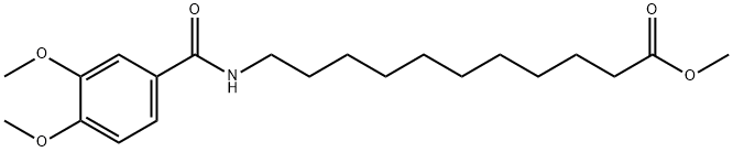 11-(3,4-Dimethoxy-benzoylamino)-undecanoic acid methyl ester Struktur