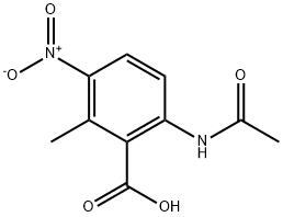 6-乙酰氨基-2-甲基-3-硝基苯甲酸,90321-36-1,结构式