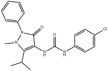 1-(4-Chlorophenyl)-3-(5-Isopropyl-1-Methyl-3-Oxo-2-Phenyl-2,3-Dihydro-1H-Pyrazol-4-Yl)Urea Struktur