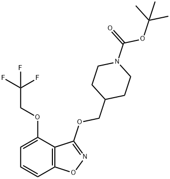 tert-butyl4-(((4-(2,2,2-trifluoroethoxy)benzo[d]isoxazol-3-yl)oxy)methyl)piperidine-1-carboxylate|