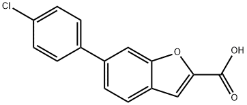 6-(4-chlorophenyl)benzofuran-2-carboxylic acid Struktur