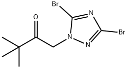 1-(3,5-dibromo-1H-1,2,4-triazol-1-yl)-3,3-dimethylbutan-2-one, 914350-23-5, 结构式