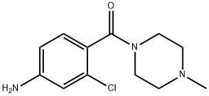 (4-氨基-2-氯苯基)(4-甲基哌嗪-1-基)甲酮 结构式