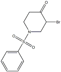 4-Piperidinone, 3-bromo-1-(phenylsulfonyl)- Structure