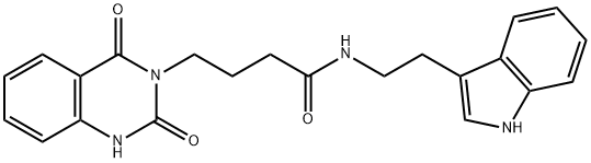 N-(2-(1H-indol-3-yl)ethyl)-4-(2,4-dioxo-1,4-dihydroquinazolin-3(2H)-yl)butanamide Structure