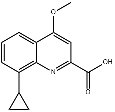 2-Quinolinecarboxylic acid, 8-cyclopropyl-4-methoxy- Structure