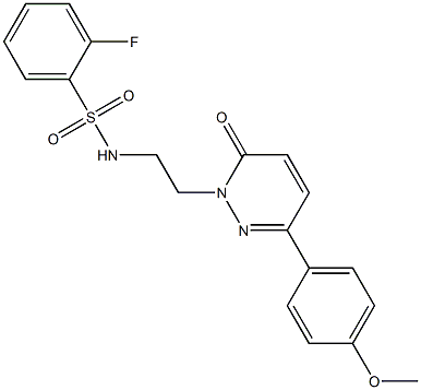 2-fluoro-N-[2-[3-(4-methoxyphenyl)-6-oxopyridazin-1-yl]ethyl]benzenesulfonamide Structure