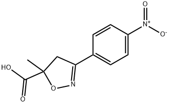 5-methyl-3-(4-nitrophenyl)-4,5-dihydro-1,2-oxazole-5-carboxylic acid Structure