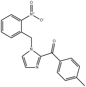 [1-(2-Nitro-benzyl)-1H-imidazol-2-yl]-p-tolyl-methanone 化学構造式