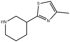 3-(4-甲基-1,3-噻唑-2-基)哌啶, 933683-00-2, 结构式