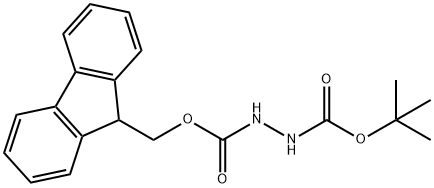 1-((9H-fluoren-9-yl)methyl) 2-(tert-butyl) hydrazine-1,2-dicarboxylate Structure