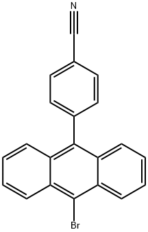 4-(10-ブロモアントラセン-9-イル)ベンゾニトリル 化学構造式
