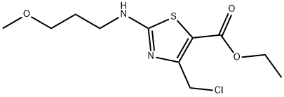 4-(氯甲基)-2-((3-甲氧基丙基)亚氨基)-2,3-二氢噻唑-5-羧酸乙酯 结构式