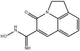 N-hydroxy-4-oxo-1,2-dihydro-4H-pyrrolo[3,2,1-ij]quinoline-5-carboximidamide Struktur