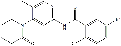 5-bromo-2-chloro-N-[4-methyl-3-(2-oxopiperidin-1-yl)phenyl]benzamide Structure