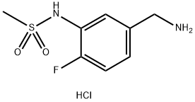 N-[5-(aminomethyl)-2-fluoranyl-phenyl]methanesulfonamide|