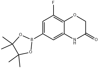 8-氟-6-(4,4,5,5-四甲基-1,3,2-二氧杂硼烷-2-基)-2H-苯并[B][1,4]噁嗪-3(4H)-酮, 943994-40-9, 结构式