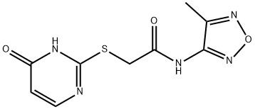 2-[(4-hydroxypyrimidin-2-yl)sulfanyl]-N-(4-methyl-1,2,5-oxadiazol-3-yl)acetamide Structure