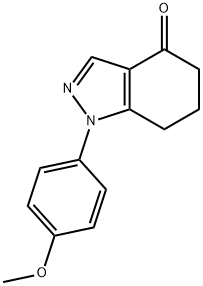 1-(4-METHOXYPHENYL)-1,5,6,7-TETRAHYDROINDAZOL-4-ONE 化学構造式