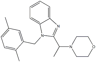 4-[1-[1-[(2,5-dimethylphenyl)methyl]benzimidazol-2-yl]ethyl]morpholine Structure