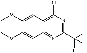 4-chloro-6,7-dimethoxy-2-(trifluoromethyl)quinazoline 化学構造式
