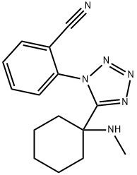 2-{5-[1-(methylamino)cyclohexyl]-1H-tetraazol-1-yl}benzonitrile Structure