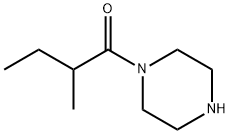 2-メチル-1-(ピペラジン-1-イル)ブタン-1-オン 化学構造式