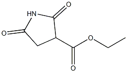 2,5-ジオキソピロリジン-3-カルボン酸エチル 化学構造式